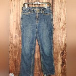 2 For $30 Carhartt Womens Lined Classic Blue Denim Jeans Size 6 Inseam 29